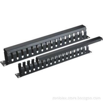 Black Metal Cover Network Cable Management Bar Products For
